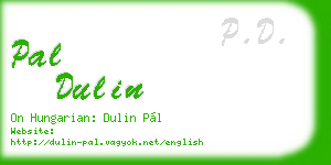 pal dulin business card